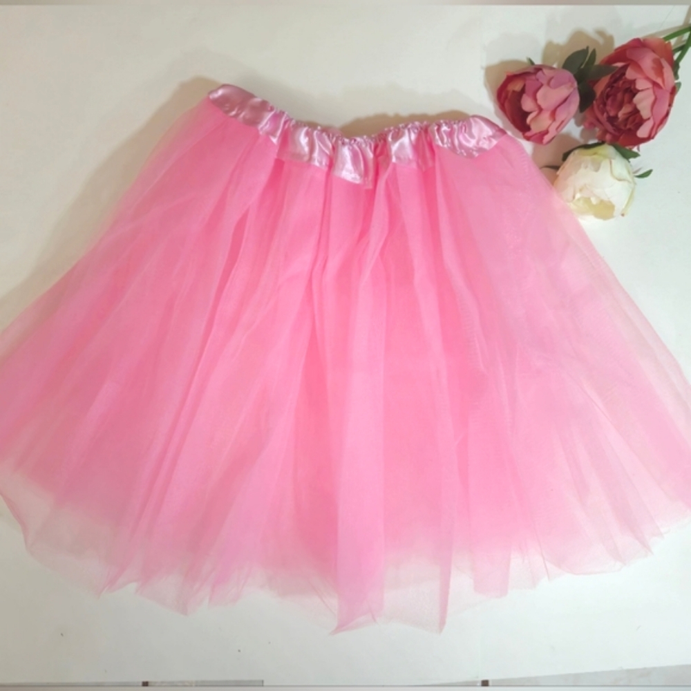 Pink Tulle Skirt. Dance Pink Tulle Tutu. Ballet Tutu Princess Pink Skirt Costume